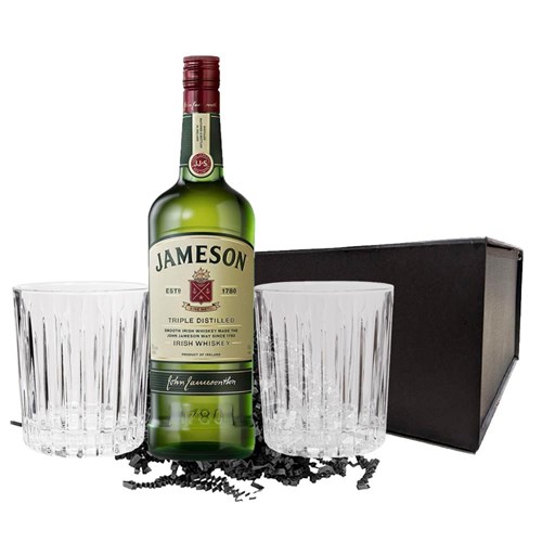 Jameson Irish Whiskey 70cl And Nouveau Tumblers Gift Set